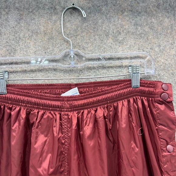 Vintage Champion Sweatpants Mens XL Burgundy Athletic Track Windbreaker Y2K - Picture 8 of 12